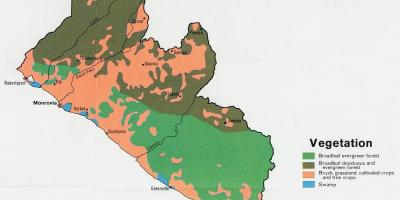 מפת צמחיה מפה של ליבריה